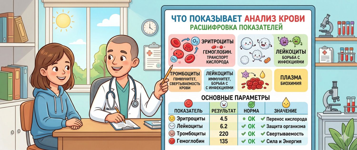 Что показывает анализ крови: расшифровка всех показателей