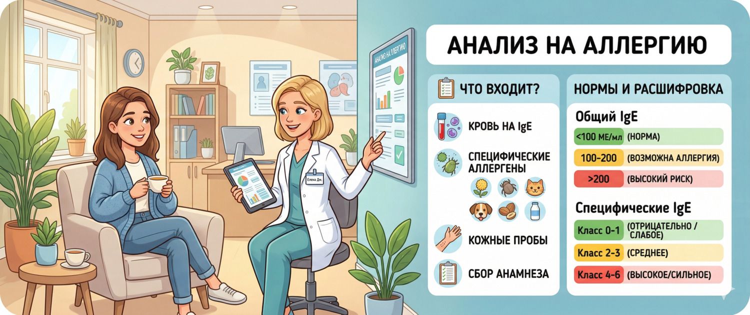Анализ на аллергию: что входит, нормы и как расшифровать