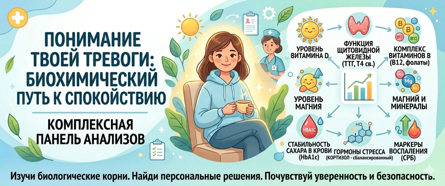 Анализы при тревоге: комплексная панель биохимических причин