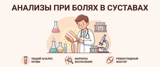 Какие анализы сдать при болях в суставах: СРБ, РФ и АЦЦП