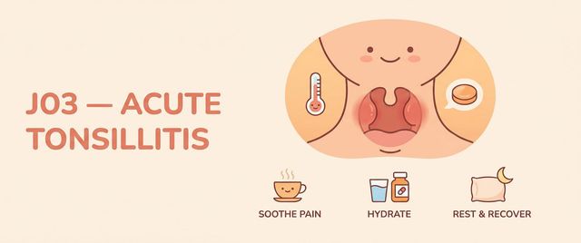 J03 — Acute Tonsillitis: ICD-10 Code for a Sore Throat Explained