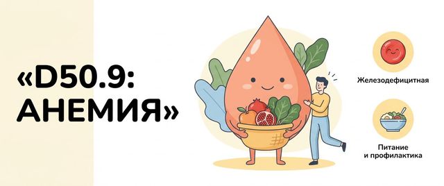 D50.9 — что за диагноз: железодефицитная анемия неуточнённая