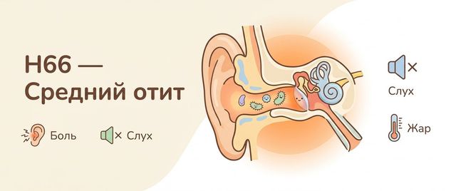 H66 — гнойный и неуточнённый средний отит: расшифровка кода МКБ-10