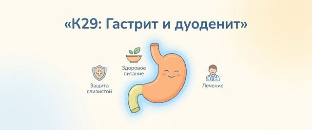 K29 — что за диагноз: гастрит и дуоденит, расшифровка кода МКБ-10