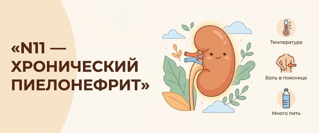 N11 — что за диагноз: хронический пиелонефрит по МКБ-10