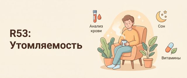 R53 — что за диагноз: недомогание и утомляемость по МКБ-10