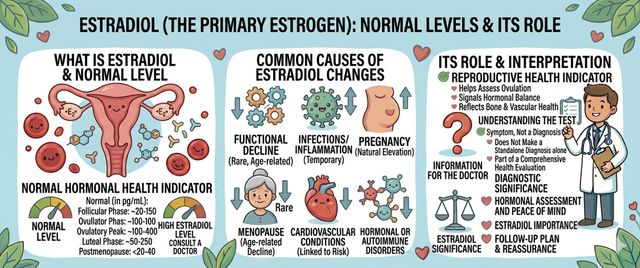 Estradiol: Normal Levels, Causes and Blood Test Interpretation