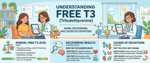 Free T3 (Triiodothyronine): Normal Levels and Test Interpretation