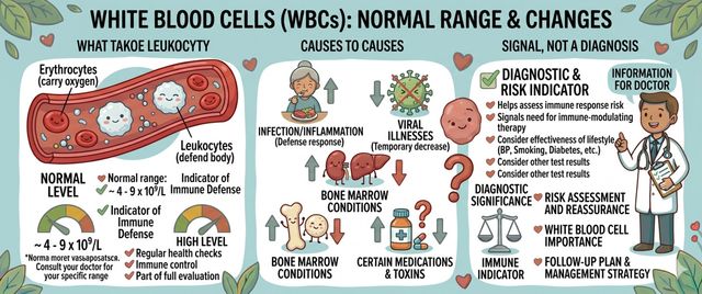 White Blood Cells (WBC): Normal Range, Causes of High and Low Count