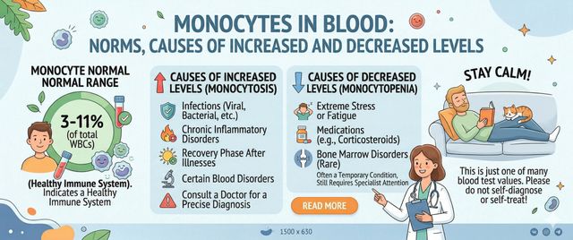 Monocytes in Blood: Normal Range, High and Low Levels Explained