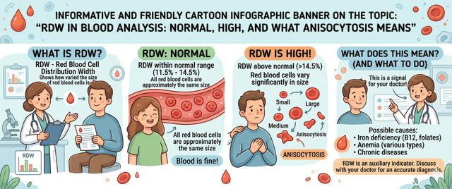 RDW Blood Test: Normal Levels, Causes and Interpretation