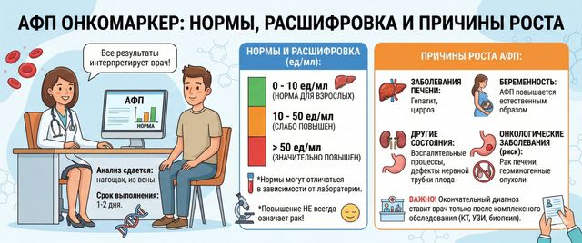 АФП онкомаркер: нормы, расшифровка и причины роста