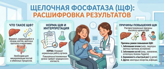Щелочная фосфатаза (ЩФ): норма в крови и расшифровка анализа