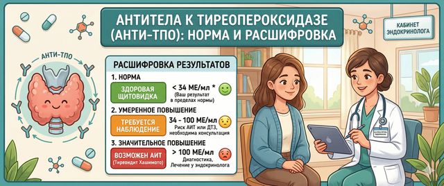Антитела к тиреопероксидазе (анти-ТПО): норма и расшифровка