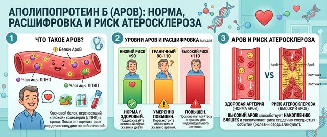 Аполипопротеин Б: норма, расшифровка и риск атеросклероза