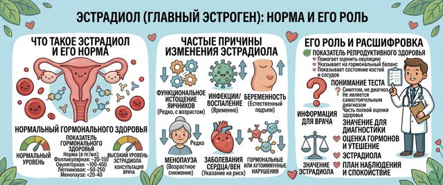 Эстрадиол: норма, причины отклонений и расшифровка анализа