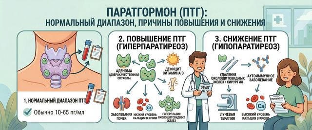 Паратгормон (ПТГ): норма в крови, кальций и причины отклонений