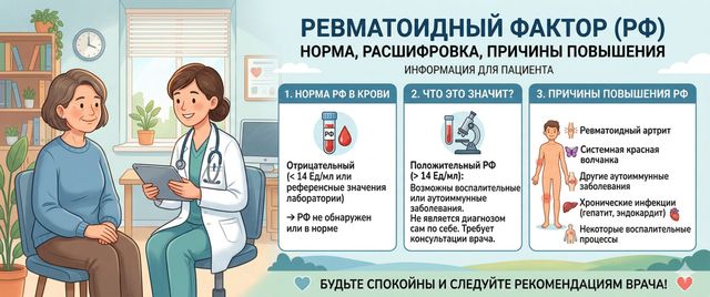 Ревматоидный фактор (РФ): норма, расшифровка и причины повышения