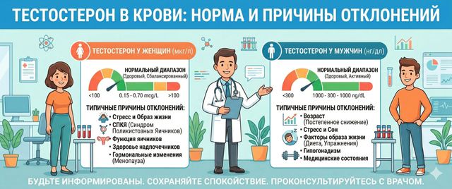 Тестостерон в крови: норма у мужчин и женщин, причины отклонений
