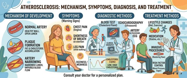 Atherosclerosis: Mechanism, Symptoms, Diagnosis and Treatment