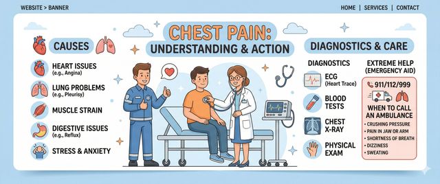 Chest Pain: Causes, Diagnosis and When to Call Emergency