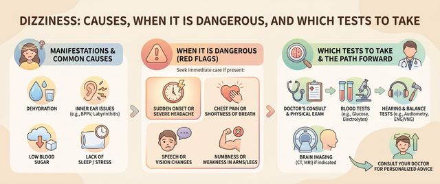 Dizziness: Causes, When It Is Dangerous and Which Tests to Take