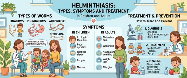 Helminthiasis: Types of Worms, Symptoms and Treatment