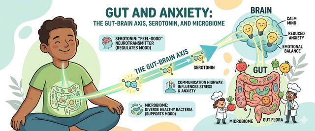 Gut and Anxiety: Gut-Brain Axis, Serotonin and Microbiome