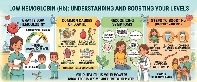 Low Hemoglobin: Causes of Anemia, Symptoms and Treatment