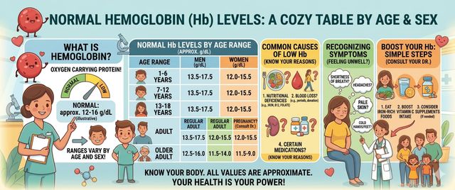 Normal Hemoglobin Levels: Table by Age, Sex and Pregnancy