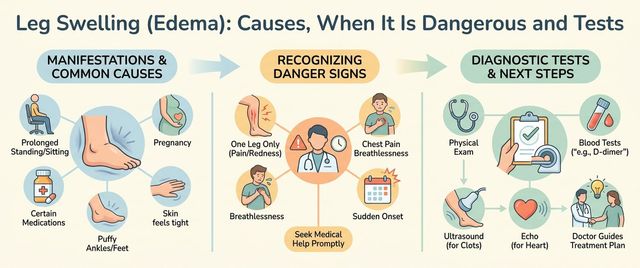 Leg Swelling (Edema): Causes, When It Is Dangerous and Tests
