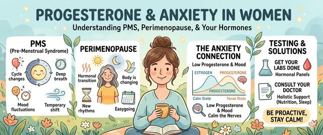 Progesterone and Anxiety in Women: PMS, Perimenopause and Tests