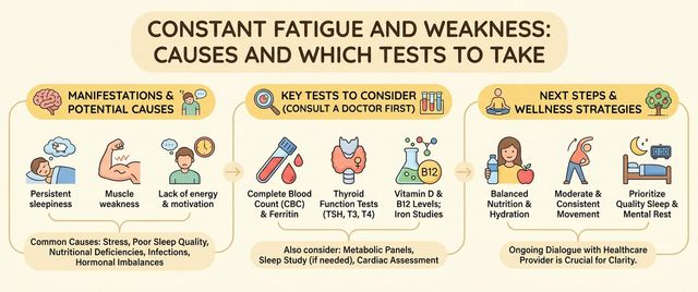 Constant Fatigue and Weakness: Causes and Which Tests to Take
