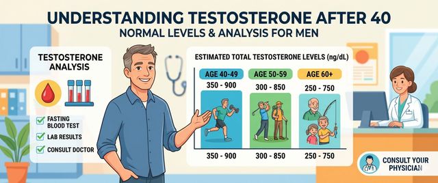 Testosterone After 40 in Men: Normal Levels by Age and Blood Test
