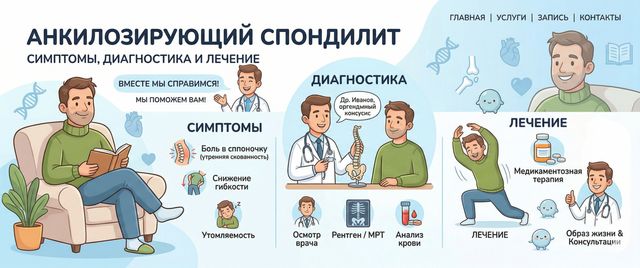 Анкилозирующий спондилит: симптомы, диагностика и лечение
