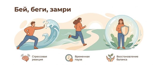 Бей, беги, замри: реакции на угрозу и почему их четыре