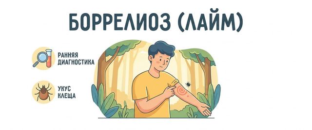 Боррелиоз (болезнь Лайма): симптомы, эритема, анализы