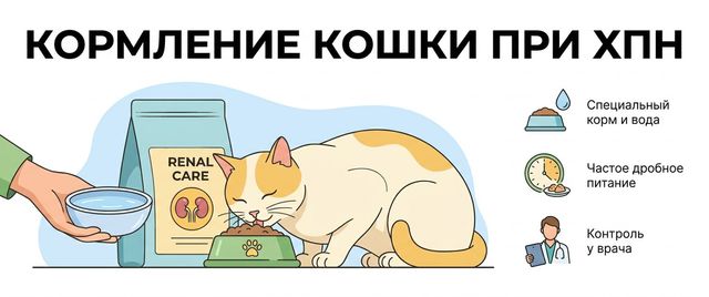 Чем кормить кошку при ХПН: фосфор, стадии и лечебный корм