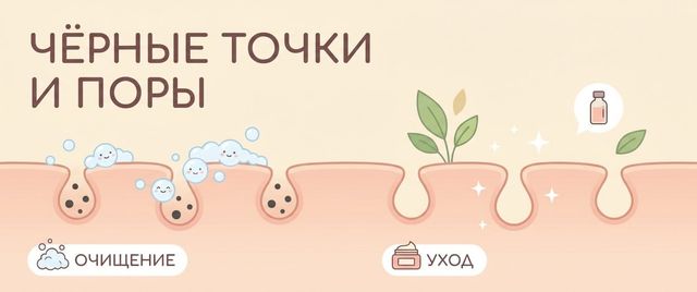 Чёрные точки и расширенные поры: причины и как убрать