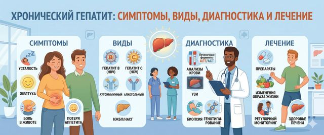 Хронический гепатит: симптомы, виды, диагностика и лечение