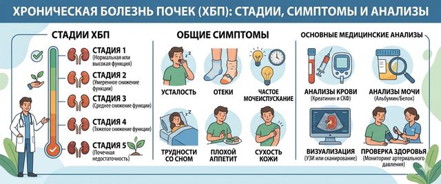 Хроническая болезнь почек: стадии, симптомы и лечение
