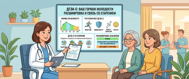 ДГЭА-С и старение: почему «гормон молодости» снижается с возрастом
