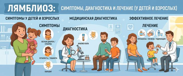 Лямблиоз: симптомы, диагностика и лечение у детей и взрослых