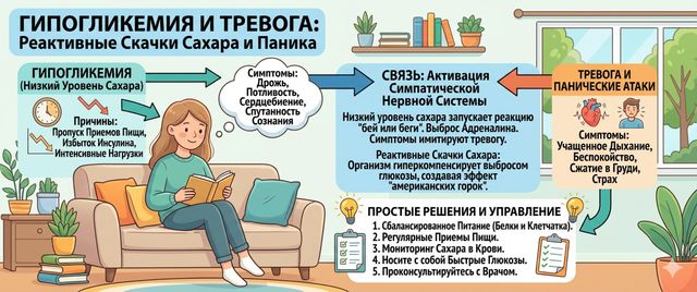 Гипогликемия и тревога: реактивные скачки сахара и паника