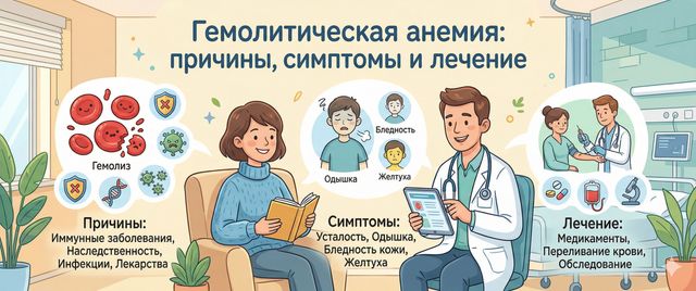 Гемолитическая анемия: причины, симптомы и лечение