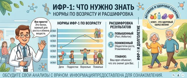 ИФР-1 и долголетие: что значит высокий и низкий уровень