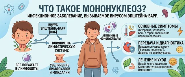 Инфекционный мононуклеоз: симптомы, диагностика и лечение
