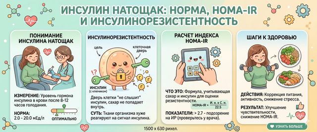 Инсулин натощак: норма, HOMA-IR и инсулинорезистентность
