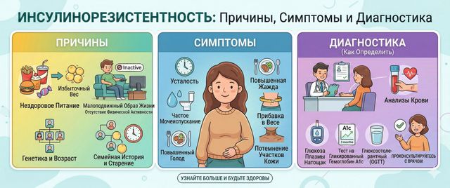 Инсулинорезистентность: причины, симптомы и как определить