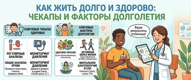 Как жить долго и здорово: анализы и факторы долголетия
